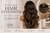 Woman with long seamless invisible weave hair extensions showing natural volume, length, and discreet application.