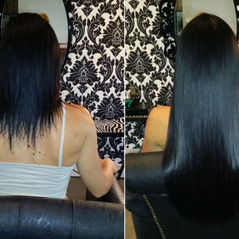 3/4 Head of Permanent Hair Extensions - hairextensionsfullstop